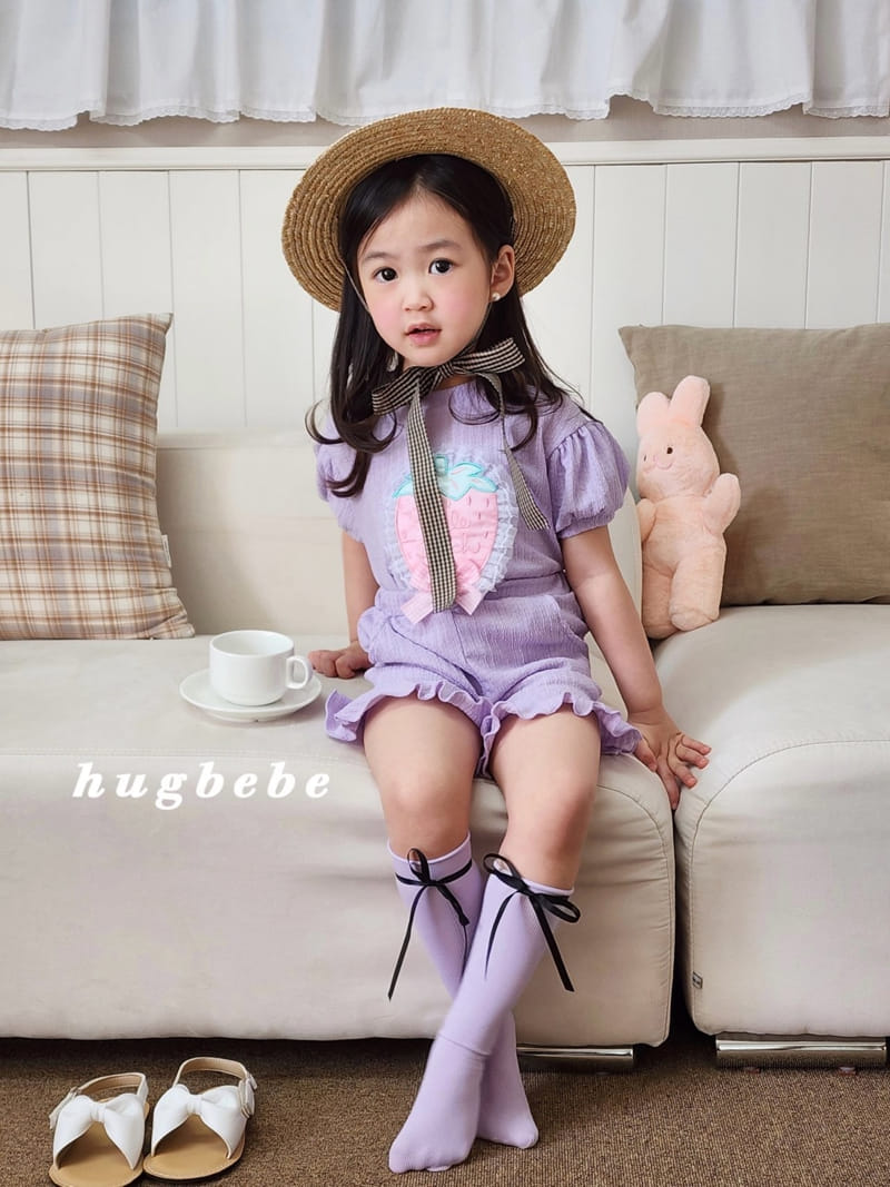 Hug Bebe - Korean Children Fashion - #discoveringself - Pink Berry Puff Tee - 10