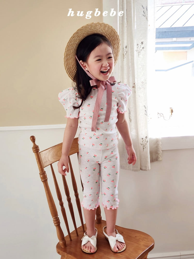 Hug Bebe - Korean Children Fashion - #discoveringself - Cherry Day Puff Tee - 9