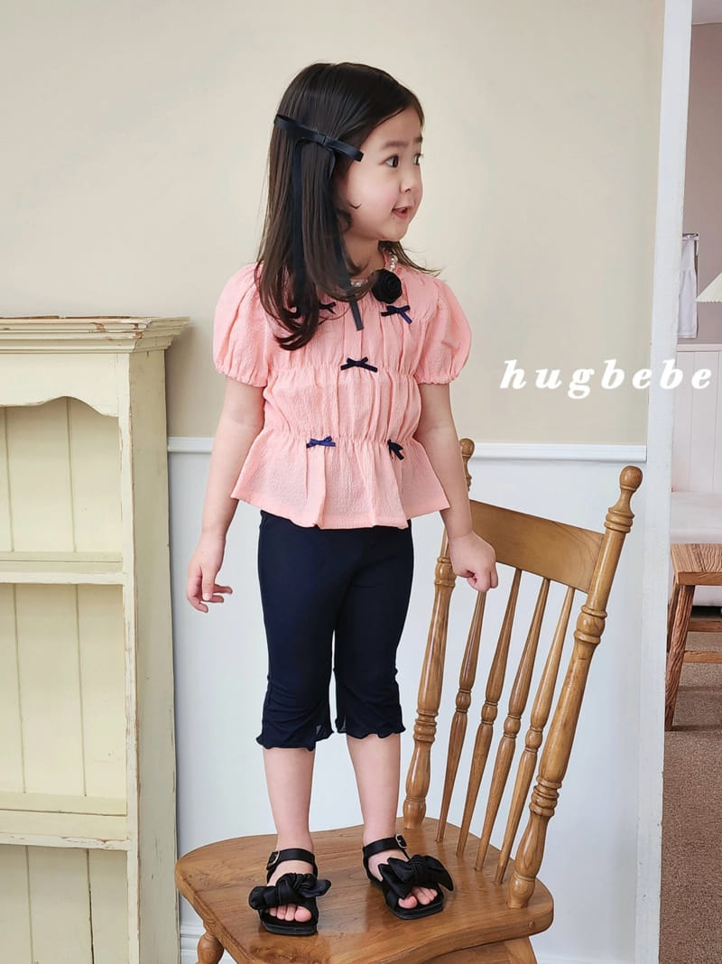 Hug Bebe - Korean Children Fashion - #designkidswear - Mini Ribbon Puff Blouse - 4