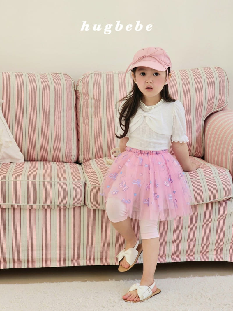 Hug Bebe - Korean Children Fashion - #discoveringself - Ribbon Sha Sha Skirt Leggings - 9