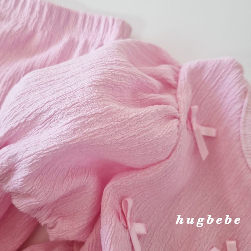 Hug Bebe - Korean Children Fashion - #fashionkids - Love You Ribbon Puff Top Bottom Set - 8