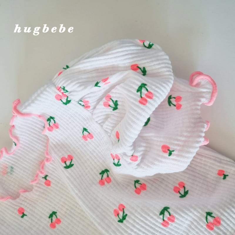 Hug Bebe - Korean Children Fashion - #kidsshorts - Cherry Day Puff Tee - 11
