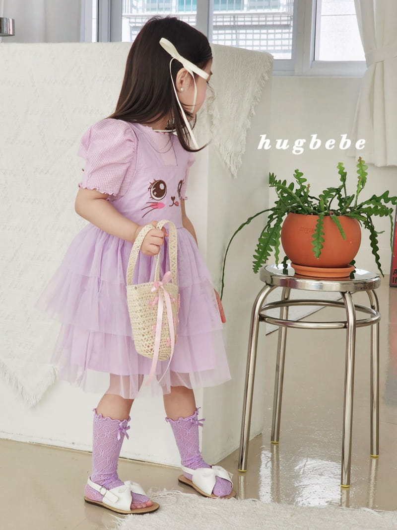 Hug Bebe - Korean Children Fashion - #kidsshorts - Basic Rib Puff Tee - 7