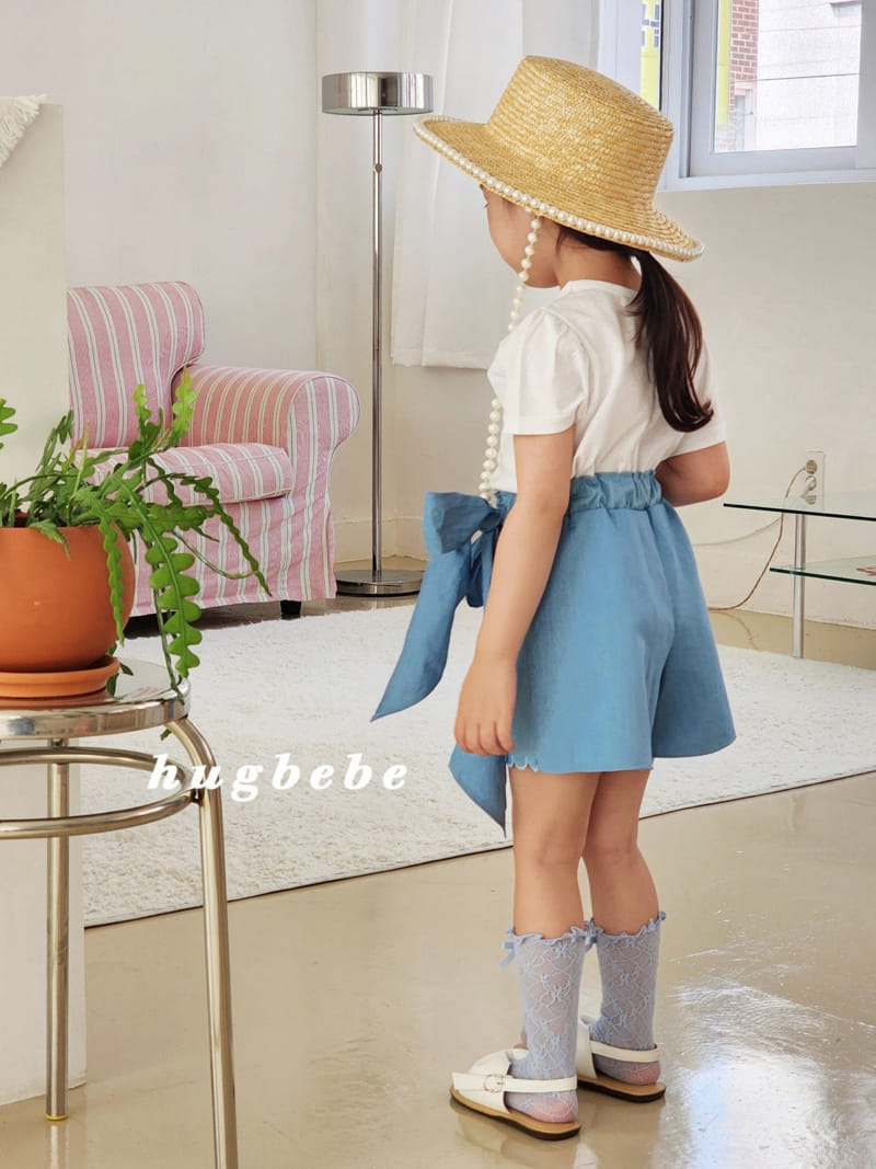 Hug Bebe - Korean Children Fashion - #kidsshorts - Ribbon Tights Calop Pants - 10