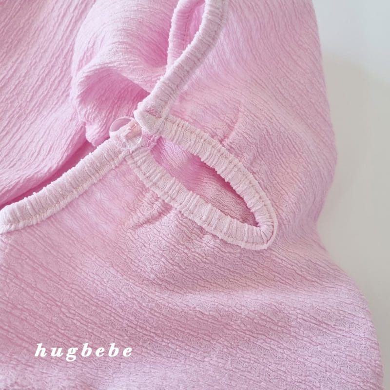 Hug Bebe - Korean Children Fashion - #kidsshorts - Love You Ribbon Puff Top Bottom Set - 9