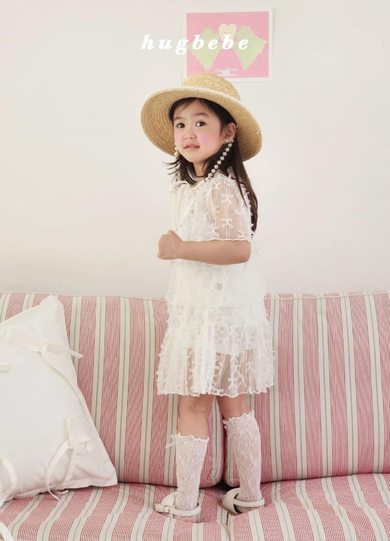 Hug Bebe - Korean Children Fashion - #kidsshorts - Ribbon Lace Cardigan - 8
