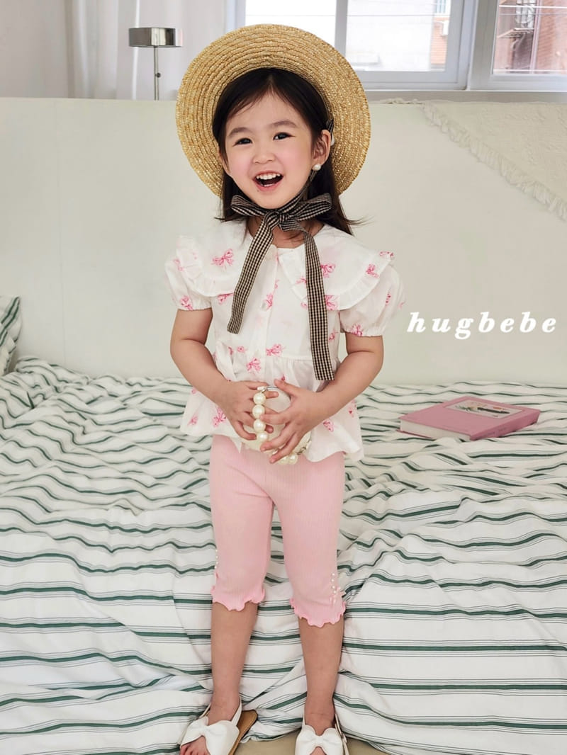 Hug Bebe - Korean Children Fashion - #kidzfashiontrend - Big Collar Ribbon Blouse - 10
