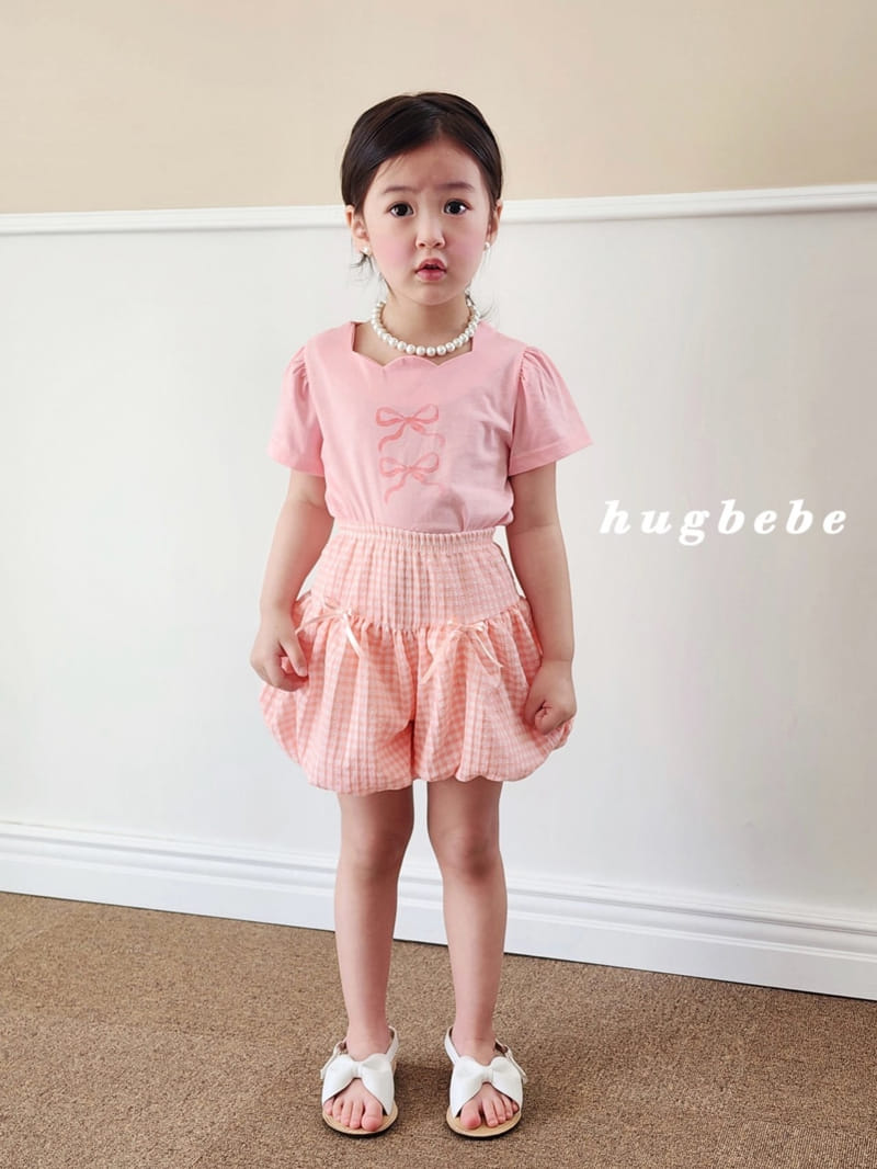 Hug Bebe - Korean Children Fashion - #kidzfashiontrend - Ribbon Check Pumpkin Pants - 11