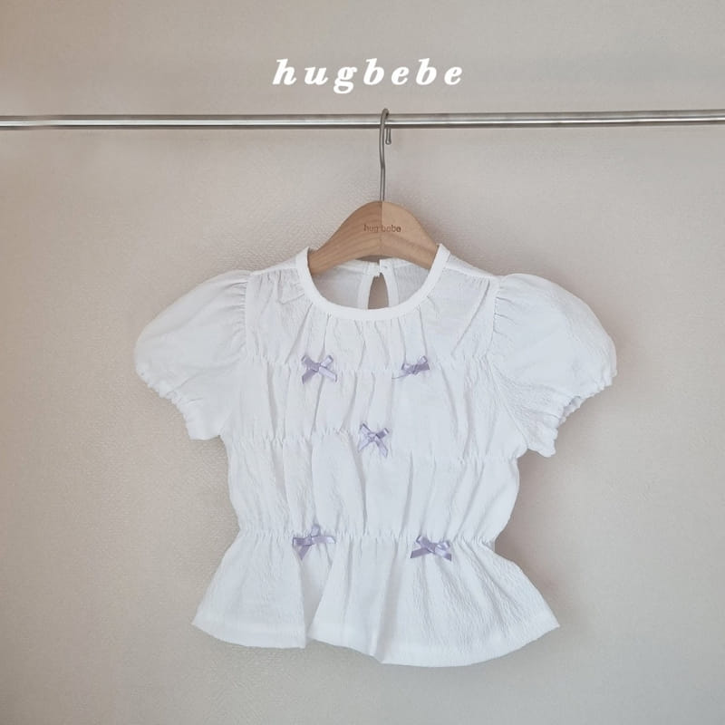 Hug Bebe - Korean Children Fashion - #littlefashionista - Mini Ribbon Puff Blouse - 10