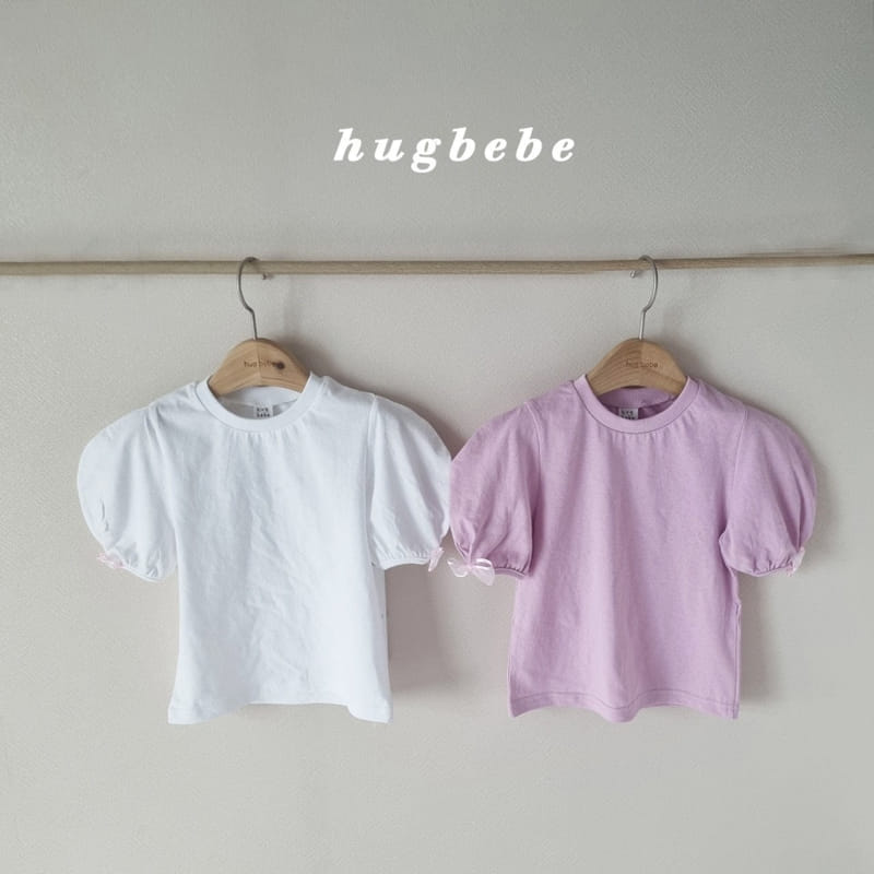 Hug Bebe - Korean Children Fashion - #littlefashionista - Mini Ribbon Muzi Puff Tee - 9