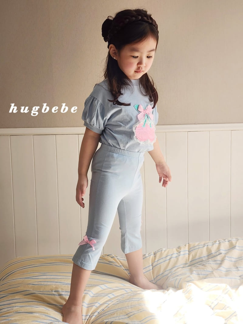 Hug Bebe - Korean Children Fashion - #magicofchildhood - Ribbon Cherry Puff Tee - 9