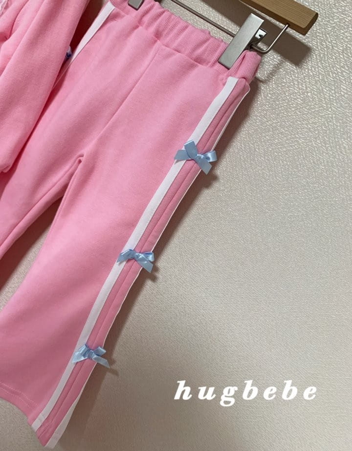 Hug Bebe - Korean Children Fashion - #magicofchildhood - Ribbon Bear Top Bottom Set - 8
