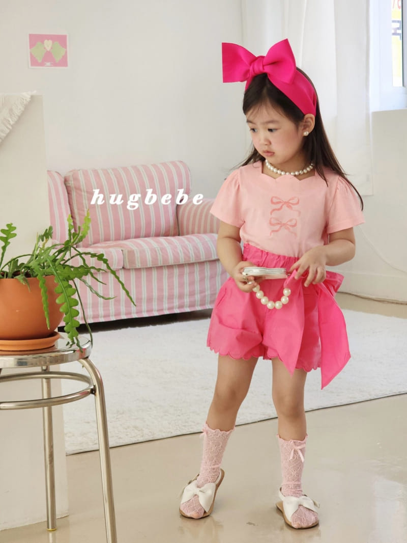 Hug Bebe - Korean Children Fashion - #minifashionista - Ribbon Tights Calop Pants - 2