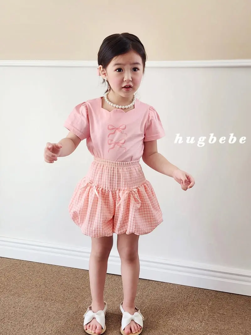 Hug Bebe - Korean Children Fashion - #minifashionista - Ribbon Check Pumpkin Pants