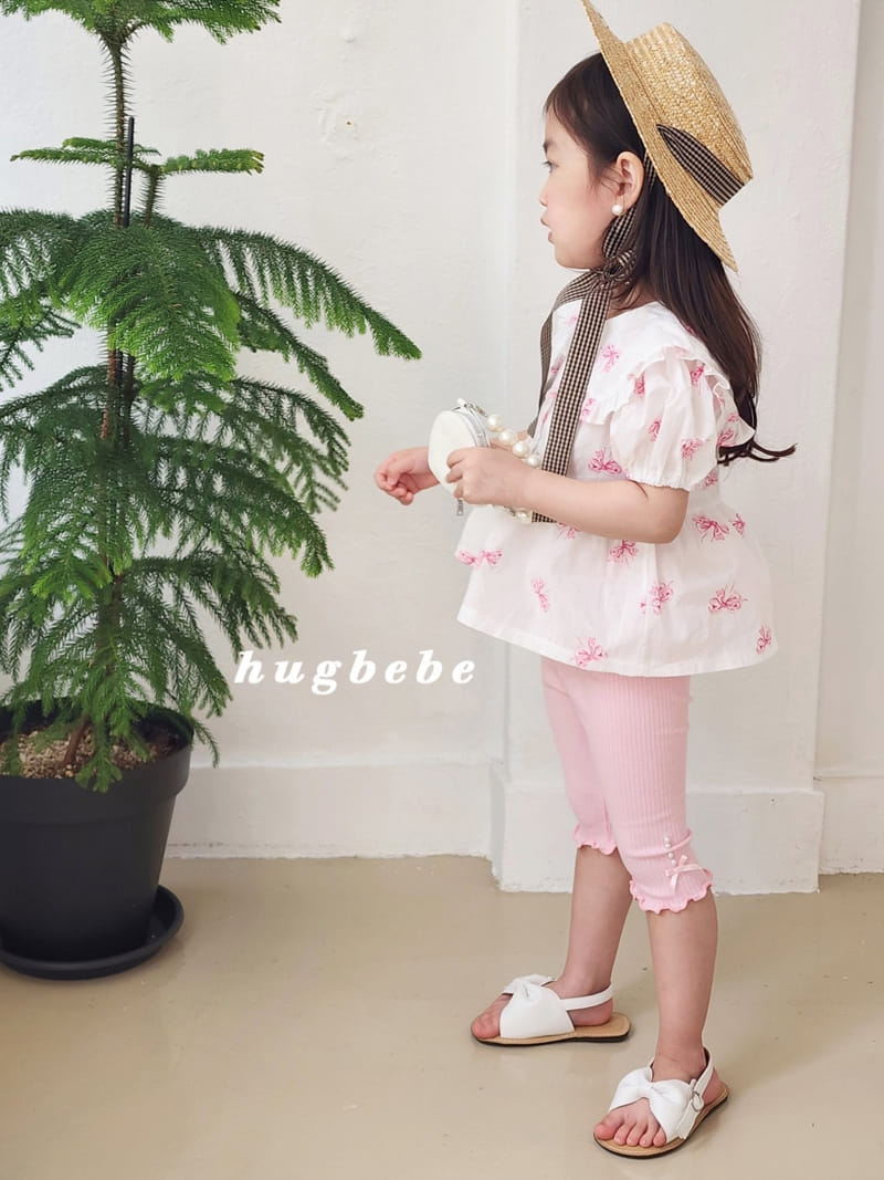 Hug Bebe - Korean Children Fashion - #minifashionista - Pearl Ribbon Rib Leggings - 4