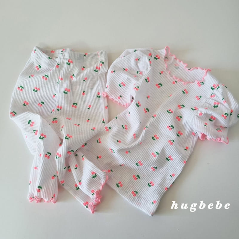 Hug Bebe - Korean Children Fashion - #todddlerfashion - Cherry Day Cropped Shorts - 6