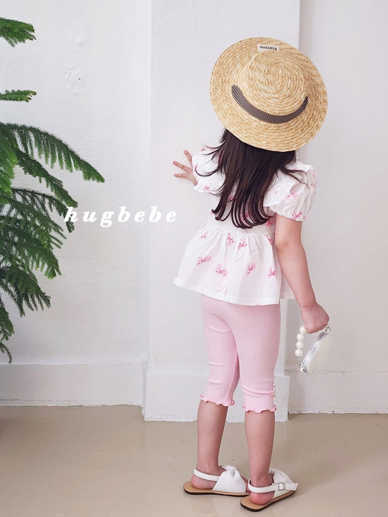Hug Bebe - Korean Children Fashion - #todddlerfashion - Pearl Ribbon Rib Leggings - 5