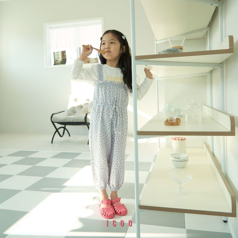 Icoo - Korean Children Fashion - #minifashionista - Tulip Check Overalls  - 2
