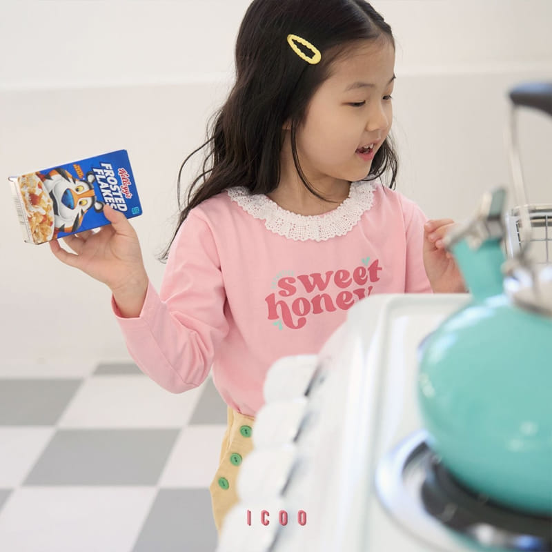 Icoo - Korean Children Fashion - #minifashionista - Honey Lace Tee