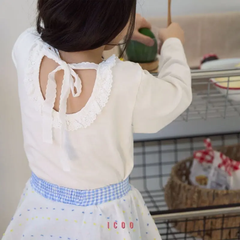 Icoo - Korean Children Fashion - #todddlerfashion - Honey Lace Tee - 4