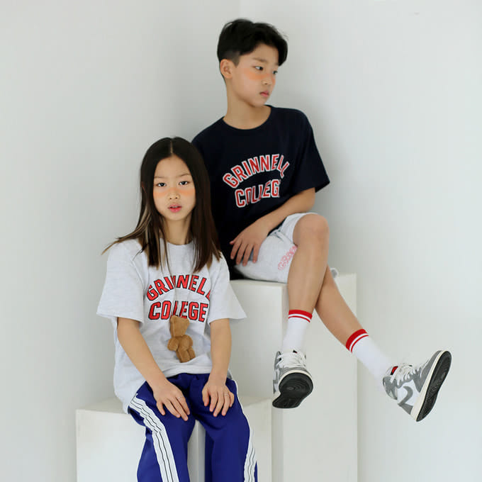 Jenny Basic - Korean Children Fashion - #kidsshorts - College Tee