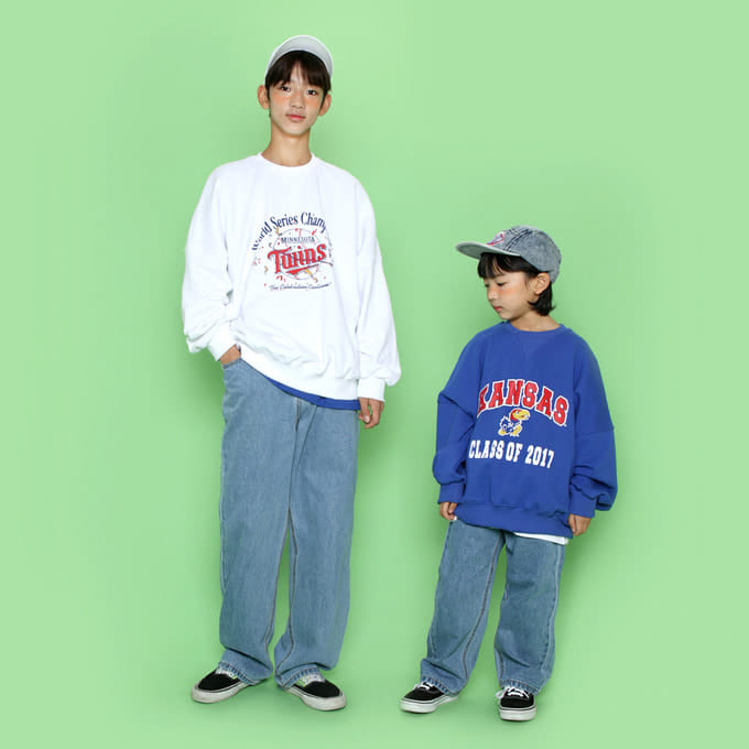 Jenny Basic - Korean Children Fashion - #kidsstore - Vintage Sweatshirt
