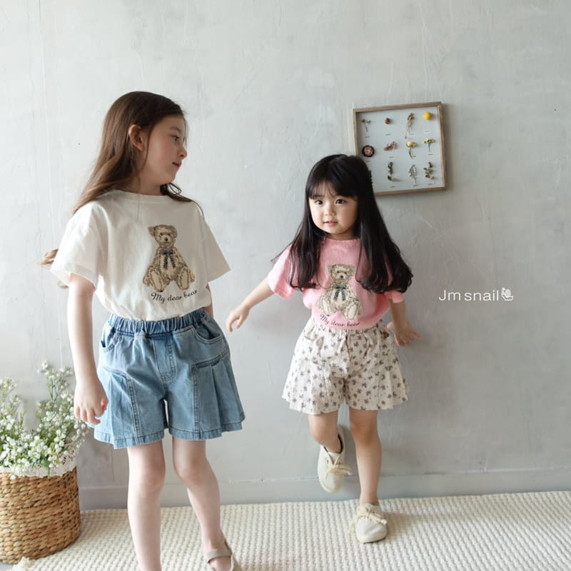 Jm Snail - Korean Children Fashion - #Kfashion4kids - Ribbon Bear Paint Tee - 6