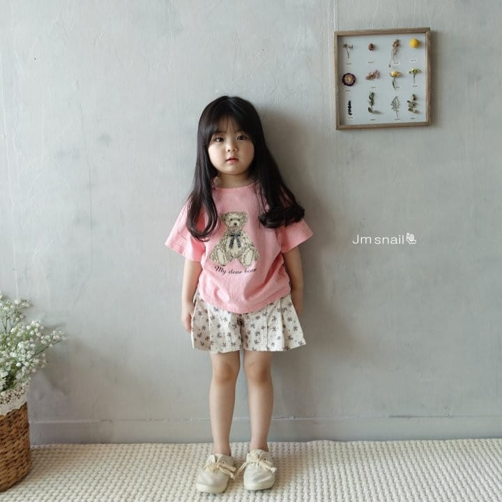 Jm Snail - Korean Children Fashion - #Kfashion4kids - Wrinkle Flower Skirt Shorts - 7