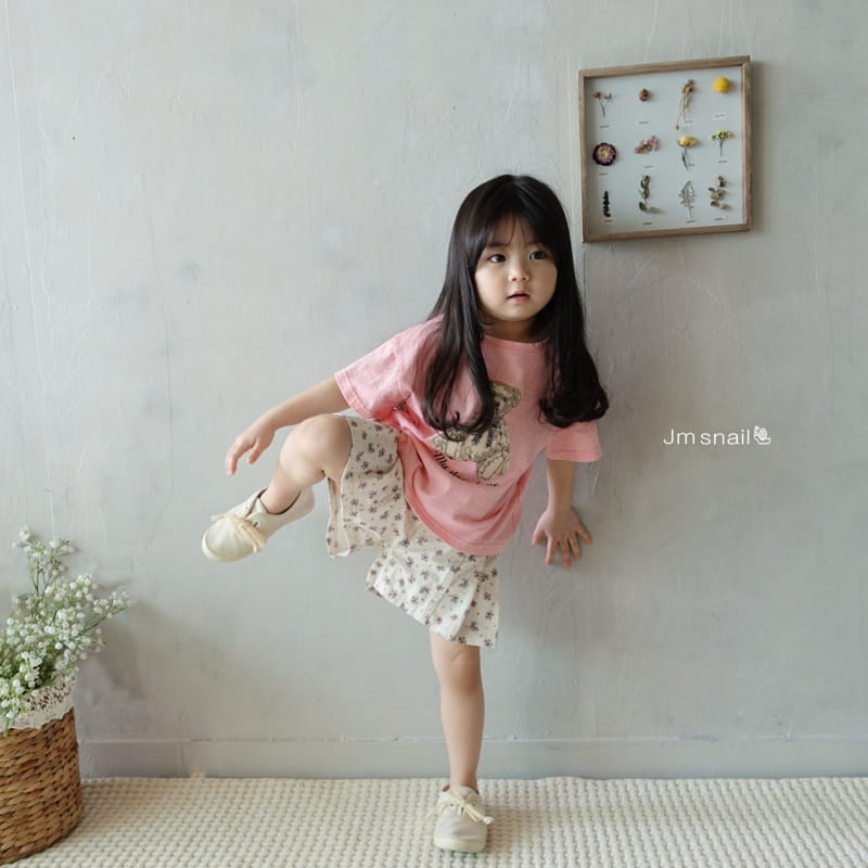 Jm Snail - Korean Children Fashion - #childofig - Ribbon Bear Paint Tee - 11