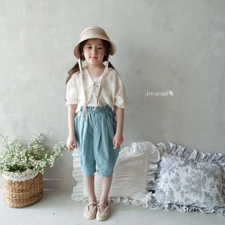 Jm Snail - Korean Children Fashion - #childofig - Eyelet Small Flower Sleeveless Tee - 8