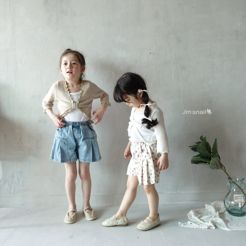 Jm Snail - Korean Children Fashion - #childrensboutique - Lace Rib Sleeveless Tee