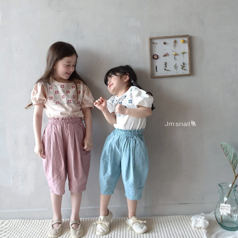 Jm Snail - Korean Children Fashion - #childrensboutique - Square Flower Paint Tee - 10