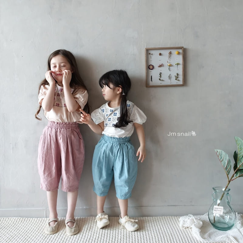 Jm Snail - Korean Children Fashion - #designkidswear - Square Flower Paint Tee - 11