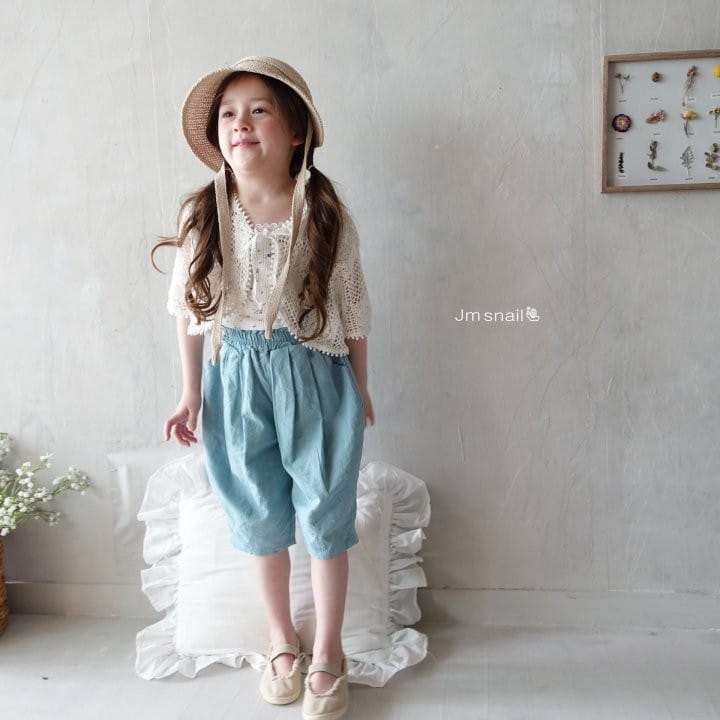 Jm Snail - Korean Children Fashion - #designkidswear - Eyelet Small Flower Sleeveless Tee - 10