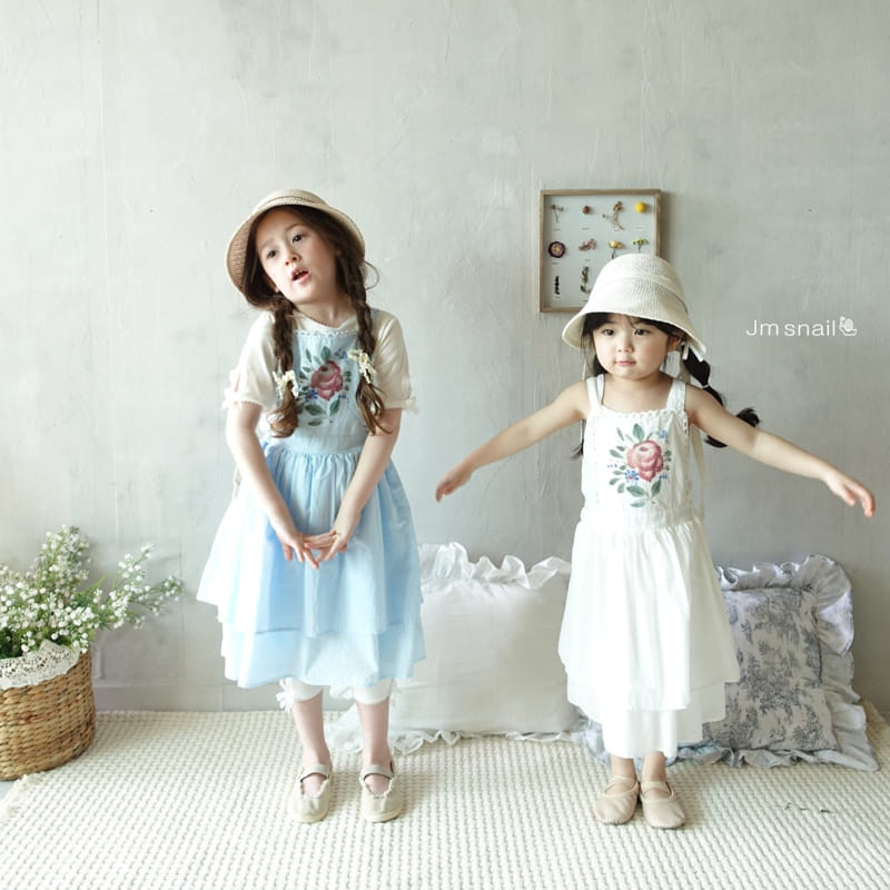 Jm Snail - Korean Children Fashion - #designkidswear - Rose Apron One-Piece - 3