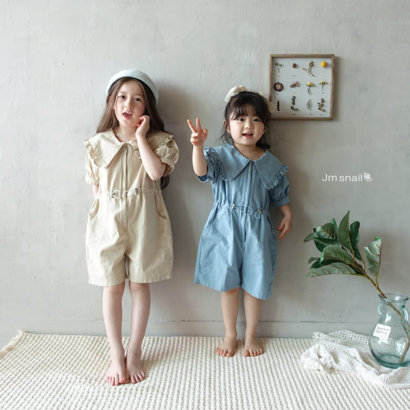 Jm Snail - Korean Children Fashion - #discoveringself - Frill Collar Jump Suit - 3