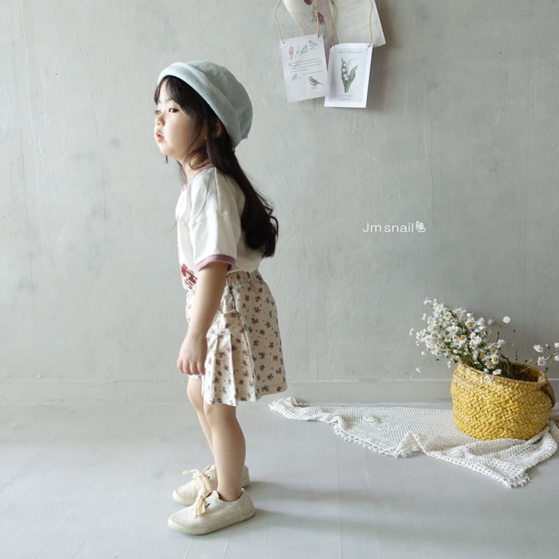 Jm Snail - Korean Children Fashion - #discoveringself - Wrinkle Flower Skirt Shorts - 2