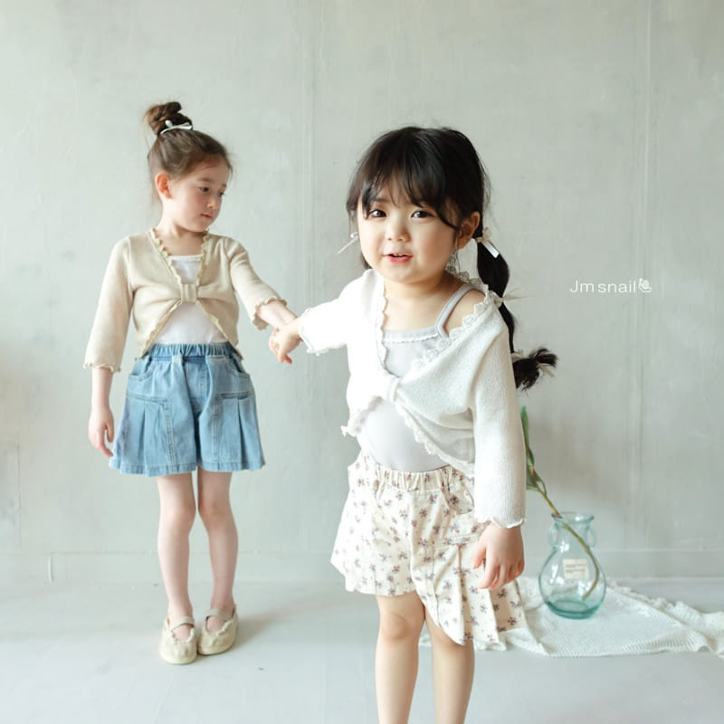 Jm Snail - Korean Children Fashion - #kidsshorts - Lace Rib Sleeveless Tee - 5