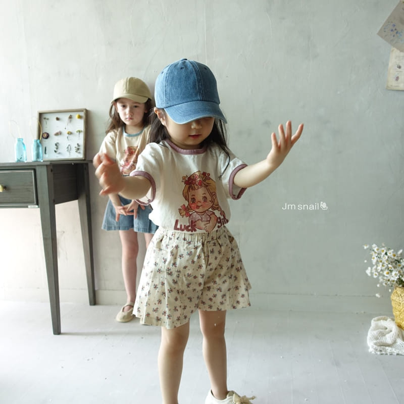 Jm Snail - Korean Children Fashion - #kidsstore - Wrinkle Flower Skirt Shorts - 5