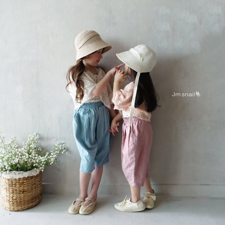 Jm Snail - Korean Children Fashion - #kidzfashiontrend - Eyelet Small Flower Sleeveless Tee