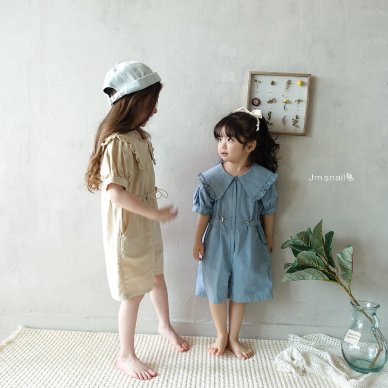 Jm Snail - Korean Children Fashion - #kidzfashiontrend - Frill Collar Jump Suit - 7
