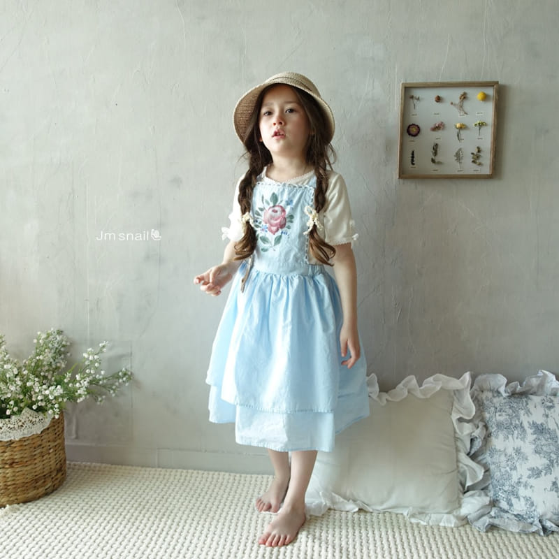 Jm Snail - Korean Children Fashion - #littlefashionista - Rose Apron One-Piece - 10