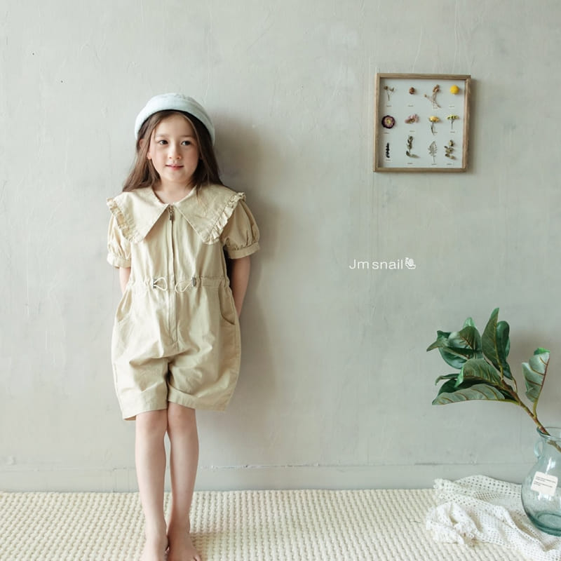 Jm Snail - Korean Children Fashion - #littlefashionista - Frill Collar Jump Suit - 9
