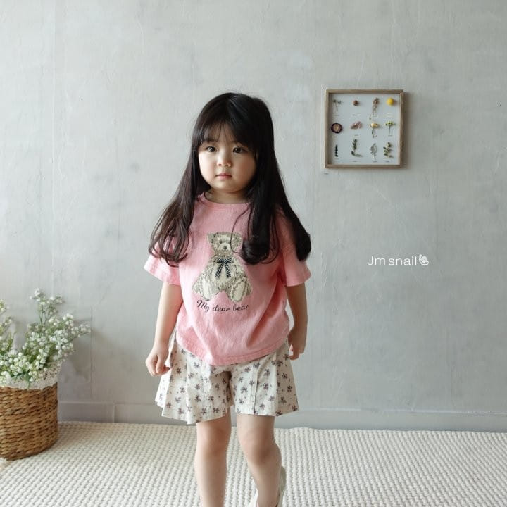 Jm Snail - Korean Children Fashion - #littlefashionista - Wrinkle Flower Skirt Shorts - 8