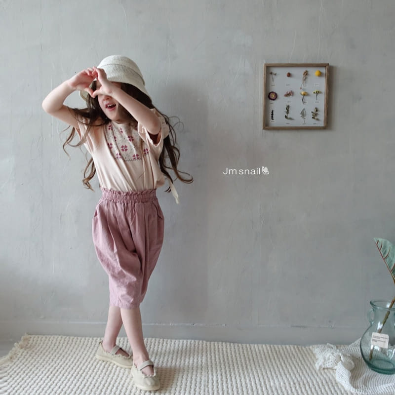 Jm Snail - Korean Children Fashion - #magicofchildhood - Square Flower Paint Tee - 5