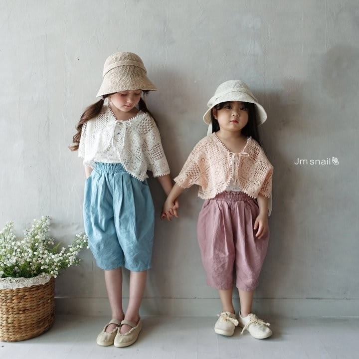 Jm Snail - Korean Children Fashion - #littlefashionista - Eyelet Small Flower Sleeveless Tee - 4