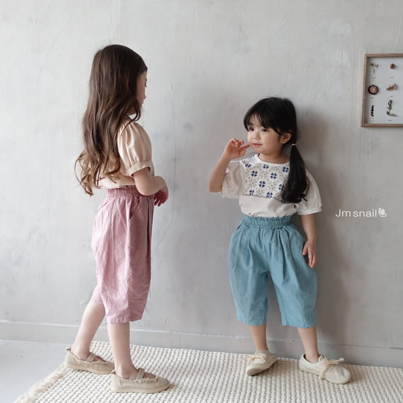 Jm Snail - Korean Children Fashion - #minifashionista - Square Flower Paint Tee - 6