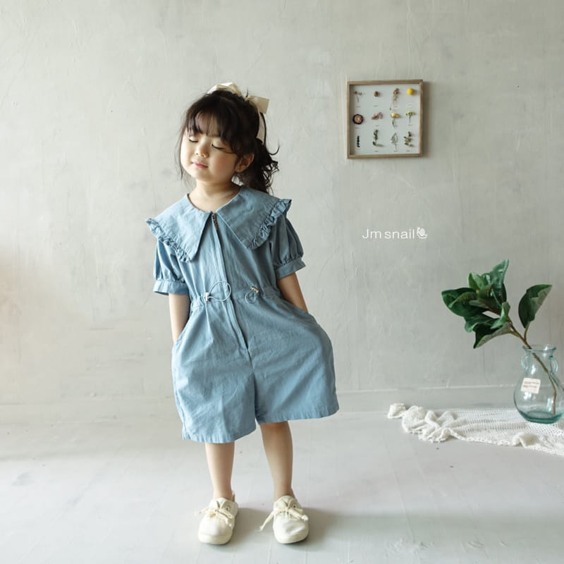 Jm Snail - Korean Children Fashion - #minifashionista - Frill Collar Jump Suit - 11
