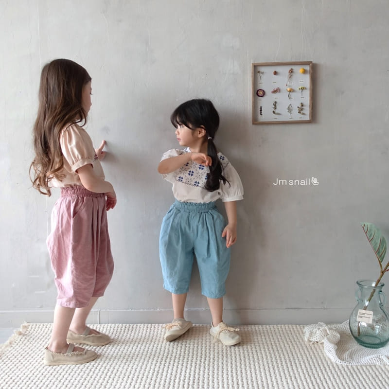 Jm Snail - Korean Children Fashion - #prettylittlegirls - Square Flower Paint Tee - 7