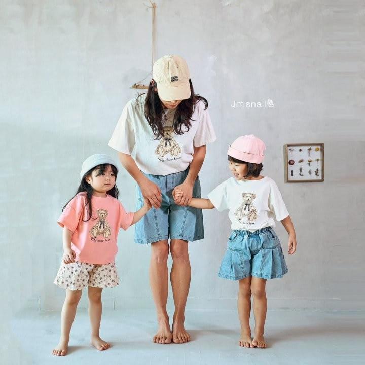Jm Snail - Korean Children Fashion - #prettylittlegirls - Wrinkle Denim Skirt Shorts - 10